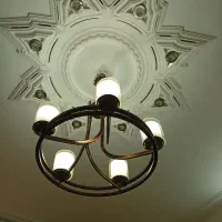 لوستر عصایی دو رینگ پنج شاخه