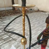قلیان ترکی کرنو سایز بزرگ طلایی