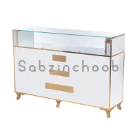 پیشخوان استند ویترین قفسه طبقه ای ام دی اف زیبا