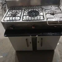 اجاق گاز ۳ شعله جواهریان درحدنو استیل کار درست