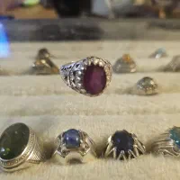 انگشترنقره۹۲۵بانگین درشت یاقوت سرخ معدنی