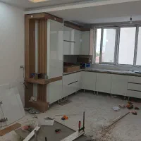 دکوراسیون منزل کابینت کاغذدیواری