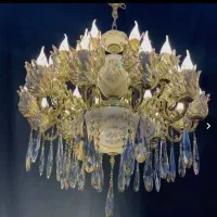 فروش لوستر نارسیس ۱۲شاخه برنجی خالص