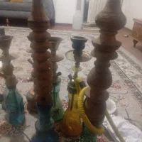 قلیون برنجی وچوبی