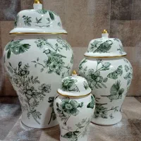 جینجر جار اصل چینی و ست گلدان و جای شکلات خوری