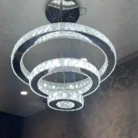 ۲ عدد لوستر کریستالی و حبابی