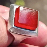 انگشتر نقره عقیق کهنه کهنه یمنی سلسبیل