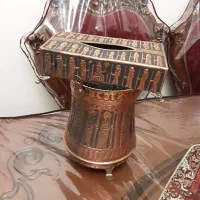 سطل و جا دستمال مسی آکبند