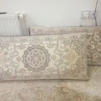 دوعدد پشتی سفید طوسی