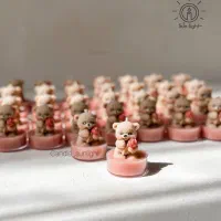 شمع تدی گل دار