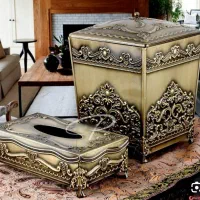ست سطل زباله و جای دستمال کاغذی