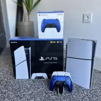 ps5 اسلیم دو دسته فول گیم +فن خنک کننده+پایه شارژر