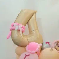 بادکنک و شمع عدد ۴ و ۵