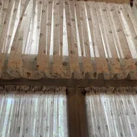 پرده حریر طرح دار