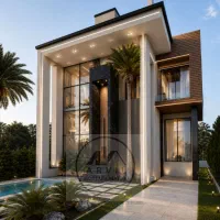 طراحی ویلا نما داخلی بازسازی نقشه 3d پلان محوطه