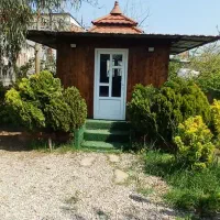 کلبه کاملا از چوب ساخته شده