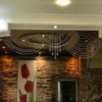 پرده کریستالی وپولکی و ریسه گوی دونه حلقه