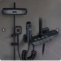 شیرالات دوش علم دوش مشکی خارجی کامل با کیفیت