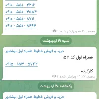 ۱۲۳۷ - ۵۵۲ - ۰۹۱۵|سیم‌کارت|نیشابور, دارایی|دیوار