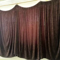 ۷ متر پرده مخمل کوبیده بسیار خوشرنگ و با کیفیت نو