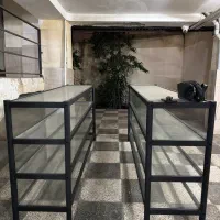 میز پیشخوان شیشه ای ۲ متری