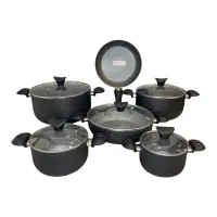 سرویس ۱۱ پارچه قابلمه گرانیتی پیوگان باضمانت آکبند