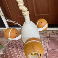 لوستر سه شاخه طرح چوبی متحرک