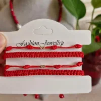 دستبند هفت گره به مناسبت ۱۳ صفر ساده با گوی طلا