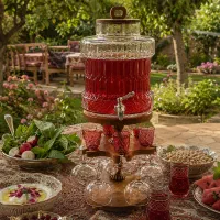 کلمن شیشه ای میز بار