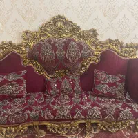 مبلمان استیل نیم ست ورق طلا چوب راش