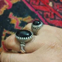 دوعدد انگشتر نقره حدود هفده گرم فروشی