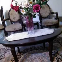 مبل استیل ۹ نفره +۲ میز عسلی و ۱ میز پذیرایی