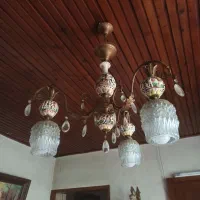 لوستر قدیمی  3 شعله و بک عدد دیواری