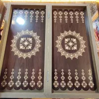 تخته نرد و شطرنج از 980 همراه با مهره تاس کاور