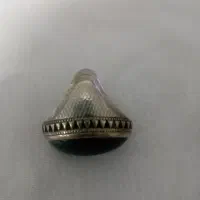 انگشترنقره زیبا دست ساز عقیق ویشم و سه سنگ