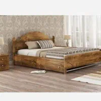فروش تخت دو نفره بدون تشک و با یه کنار تختی