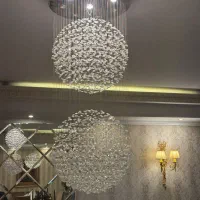 لوستر دو گوی کریستال