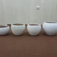 چهارعدد گلدان سفالی