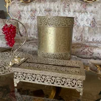 ست سطل و جا دستمالی لوکس سلطنتی هدیه و کادو جهیزیه