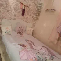 ست رو تختی و پرده دخترانه