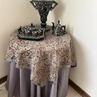 ست کامل سماور سنگی قلم خورده