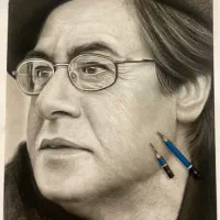 سفارش نقاشی سیاه قلم و‌رنگ روغن