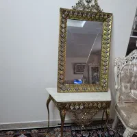 آیینه و شمعدان برنز