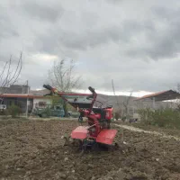 شخم زدن با تیلر در باغات و زمین کشاورزی