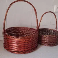 سبد حصیری چوبی