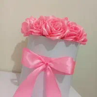 باکس گل ربانی صورتی پاپیون 650 تومن
