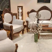 مبلمان و ناهارخوری عتیقه تمام چوب