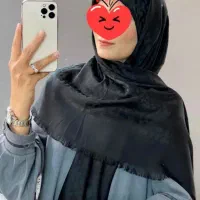 روسری مشکی ورنگی