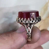 انگشتر عقیق اصل با رکاب طلا روس