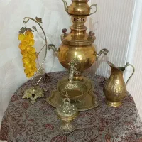 ست سماور طلایی سه مهر